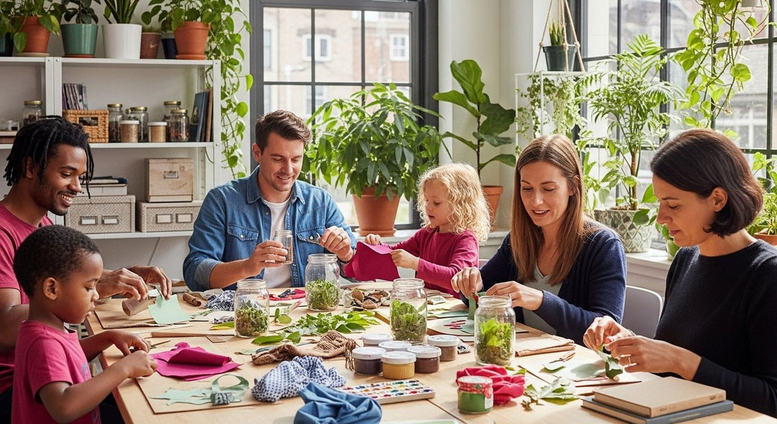 nachhaltige bastelideen, upcycling, basteln familie