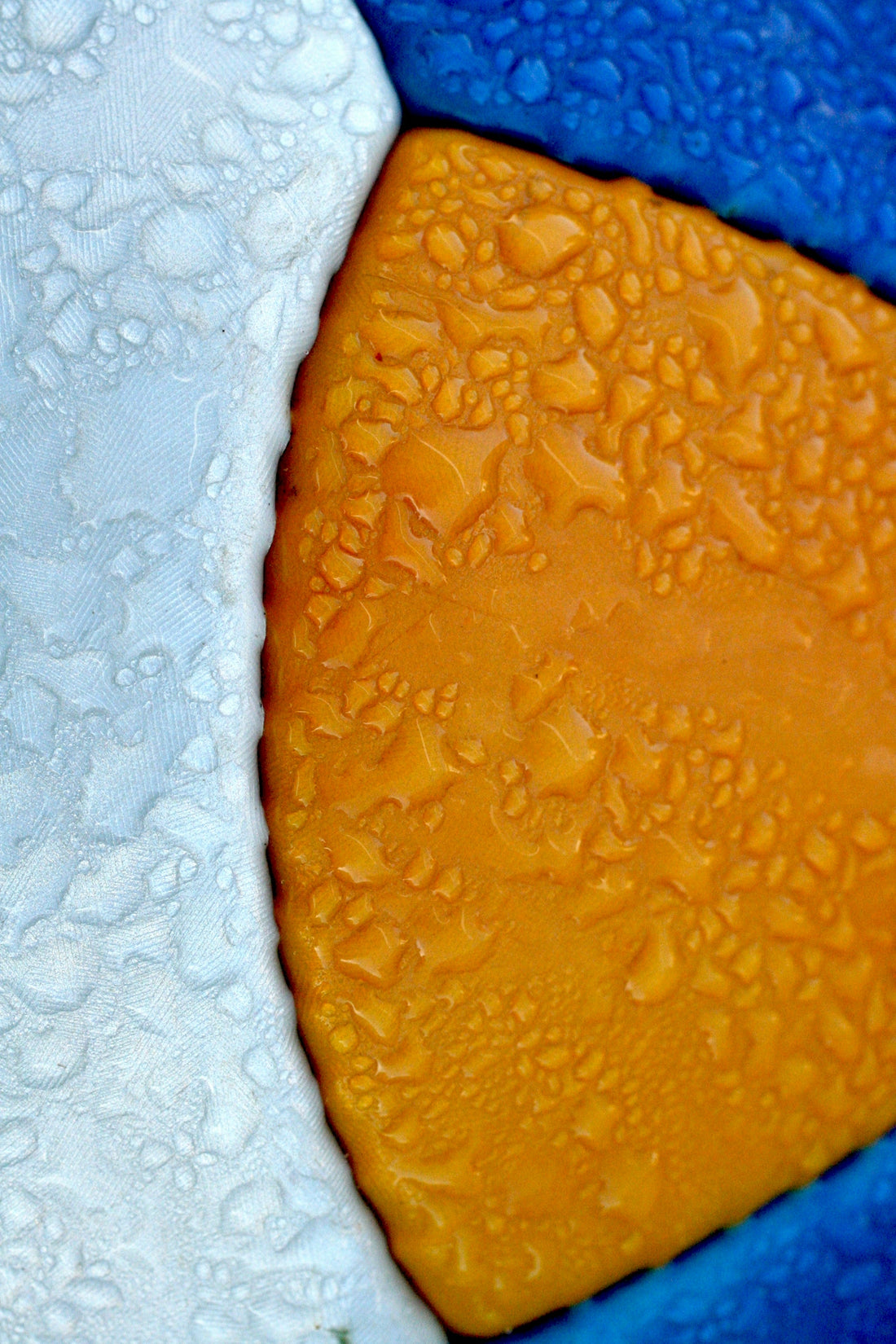 yellow plastic on white textile