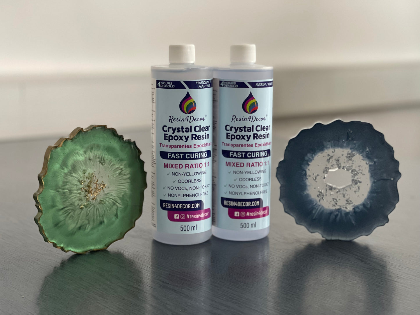 RESIN4DECOR 1:1 Schnell härtend Epoxidharz Set (4h Entformzeit)