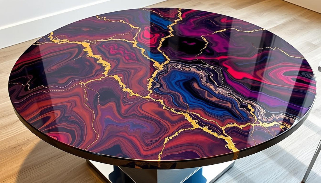 mesa de resina epoxi