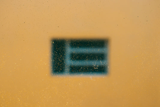 white and black window frame