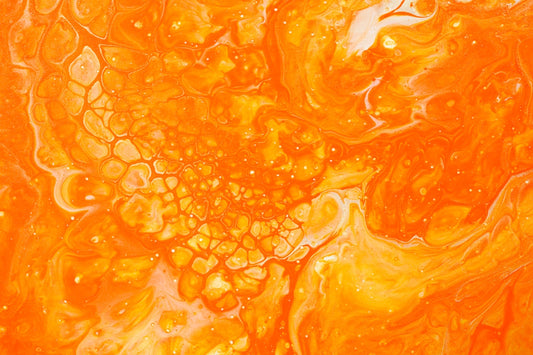 orange and yellow abstract painting