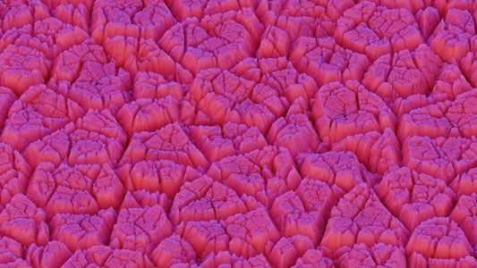 A close up view of a pink surface
