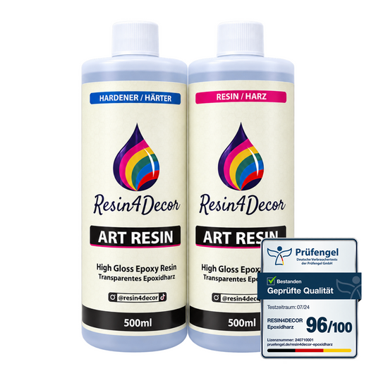 RESIN4DECOR 1:1 Non-Yellowing Clear Epoxy Resin Coating OPTIMUM (24h Curing Time)