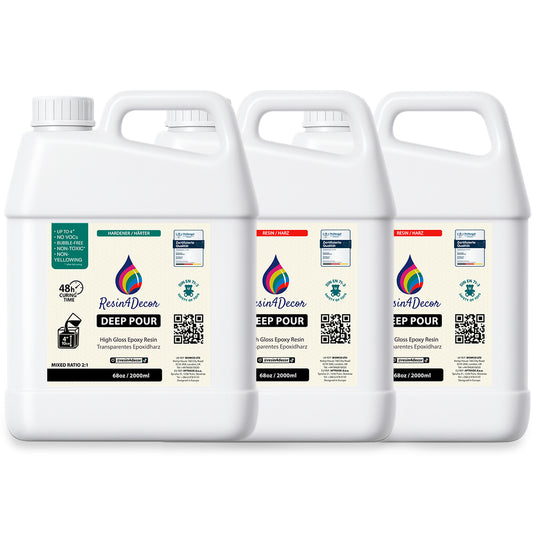 RESIN4DECOR Epoxidharz Deep Pour Crystal Clear 2:1 (bis zu 10 cm)