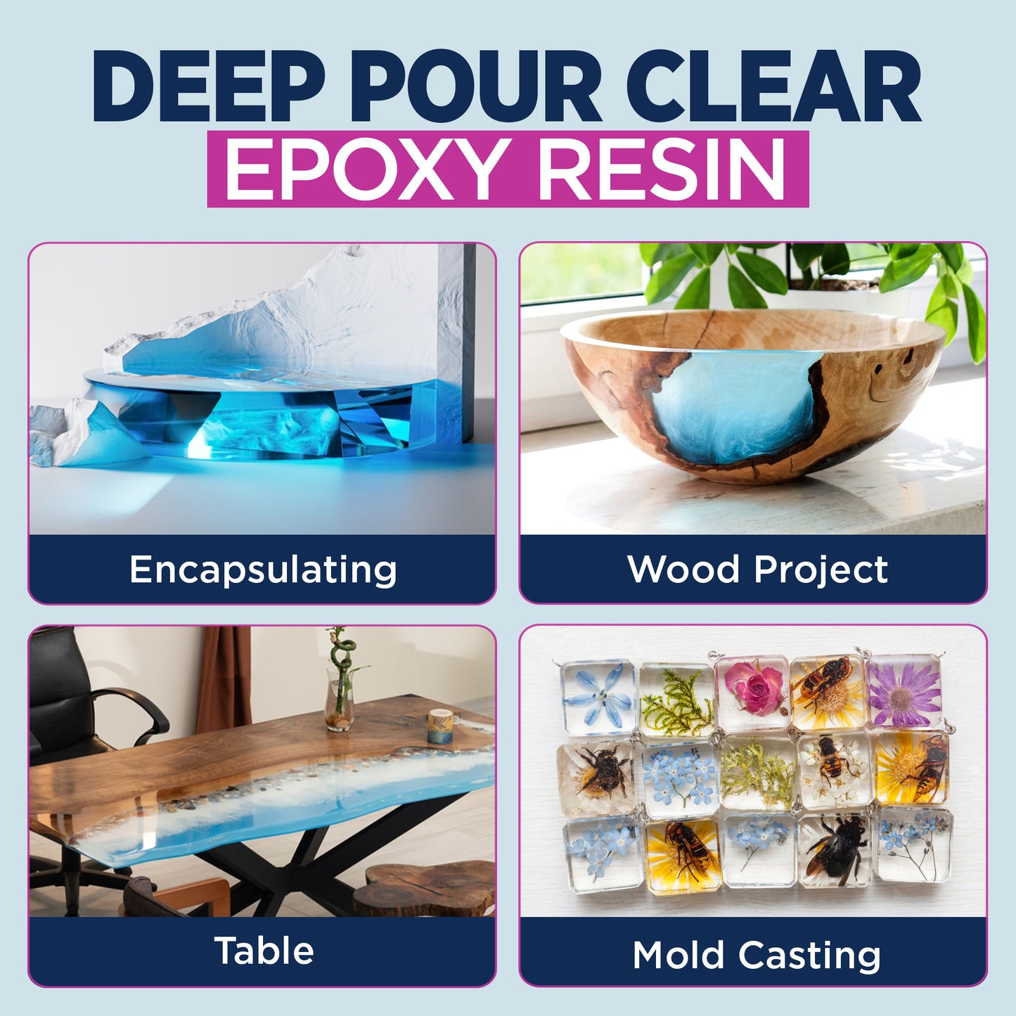RESIN4DECOR Epoxidová pryskyřice Deep Pour Crystal Clear 2:1 (až do 10 cm)